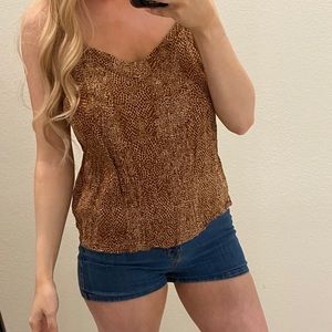 Animal print tank top blouse